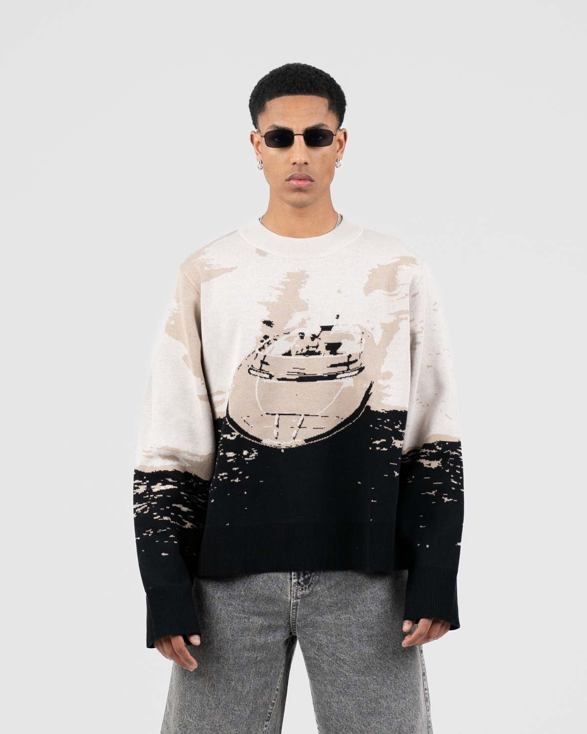 Jaquard Knit Brown Boat | Skagen - clothing.dk